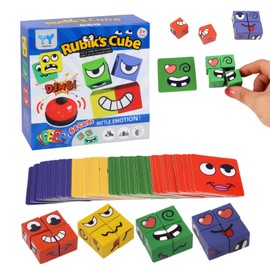 3D Puzzle Face-Changing Magic Cube,16 Pieces 3D Face Changing Puzzle,3D Puzzle Face-Changing Magic Cube Game,Face Changing Magic Cube Suitable for Children Over 3 Years Old 64 Cards