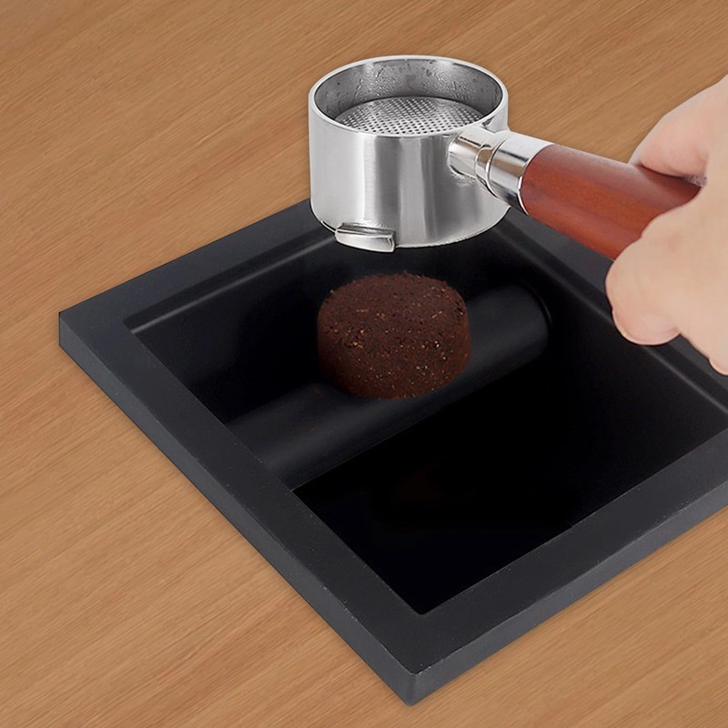 Antrader Bottomless Coffee Knock Box,Espresso Coffee Ground Knock Box Chute