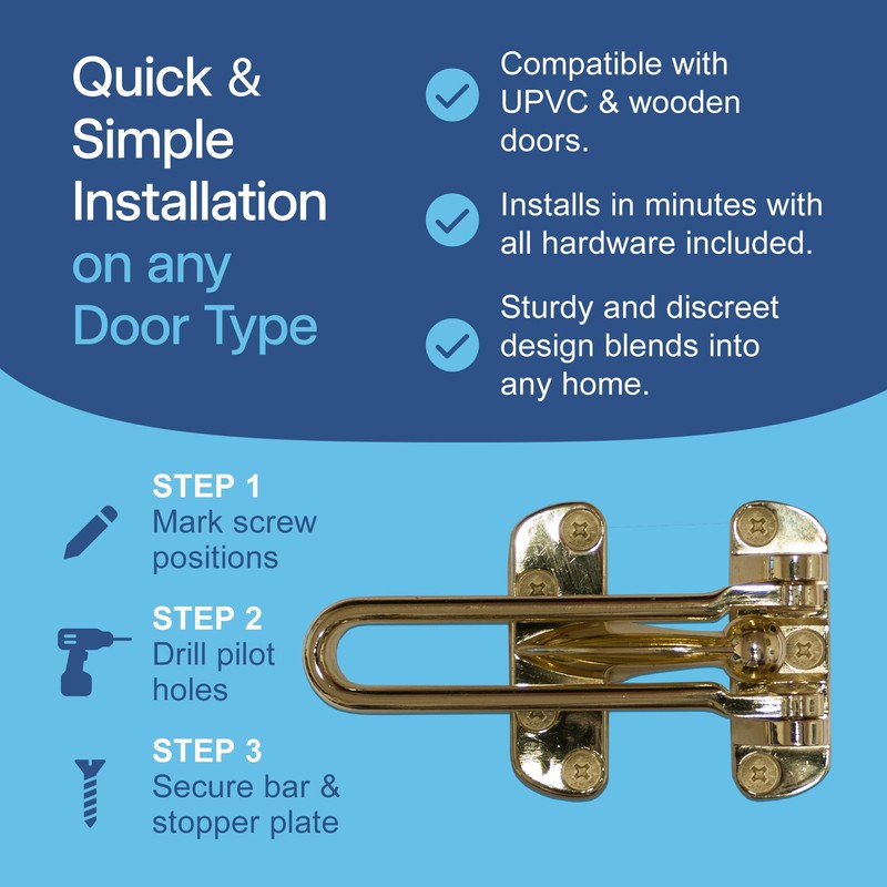 UAP Robust Door Restrictor & Lock for UPVC Doors -