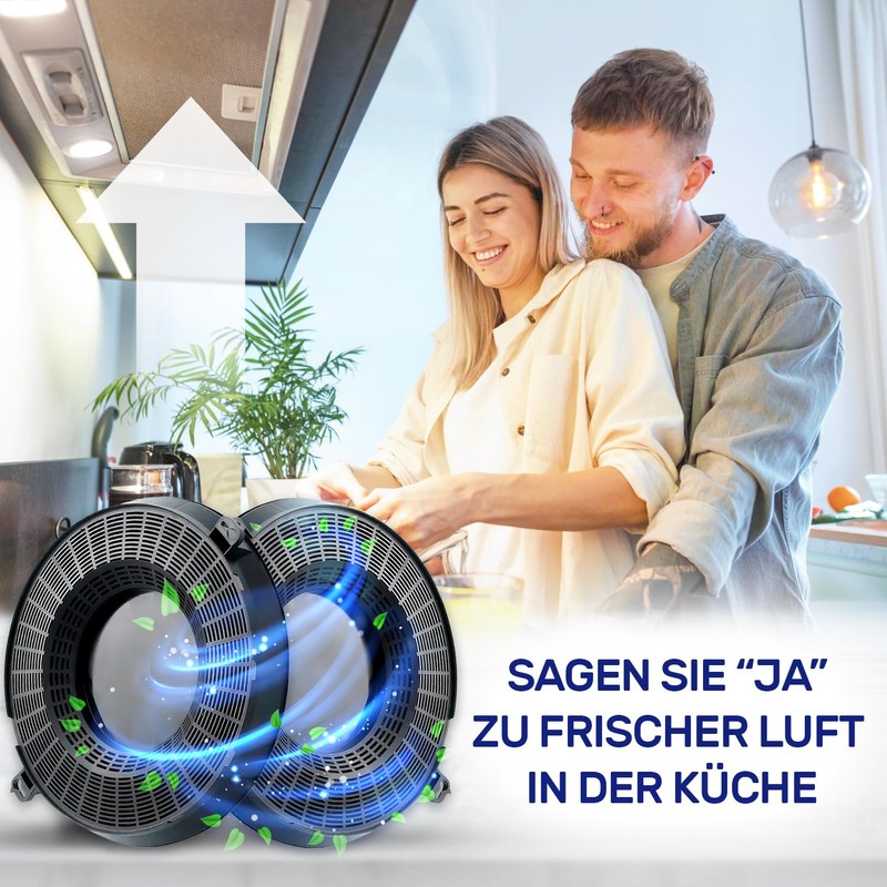 Aktivkohlefilter für Dunstabzugshaube 234 mm x 27 mm Mod 48