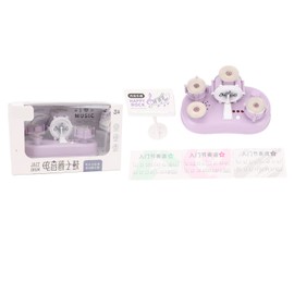 Finger Touch Drum Early Educational Simulation Electronic Tiny Desktop Finger Drum with Sound Light Purple