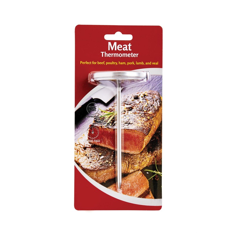 HIC Kitchen Roasting Meat Thermometer, Oven Safe, Large 2-Inch Easy-Read