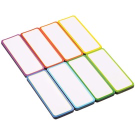 Magnetic Strips Writeable, Wipeable Magnetic Signs, Coloured Magnetic Signs, Universal Whiteboard Magnets, Magnetic Labels for Whiteboards, Pack of 27, Colour (Random Colour)