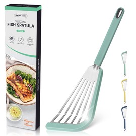 Nonstick Fish Spatula,Maywe Tanso Thin Slotted Spatulas Turner Silicone Fish Spatulas for Nonstick Cookware,High Heat Resistant BPA Free Cooking Utensils,Ideal for Fish,Eggs,Pancakes