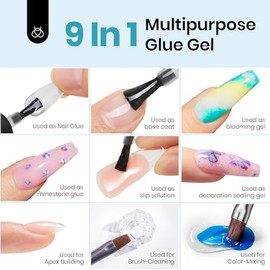 Beetles Esmalte en Gel 5 En 1, Kit de Capa Base Y Superior Para UñAs, Esmalte De UñAs En Gel Sin Necesidad De Limpiar, FáCil De Usar, 2 Unidades, 0.5 