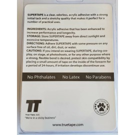 Supertape 1/2" x 108" lace hairpiece wig toupee tape permanent bond