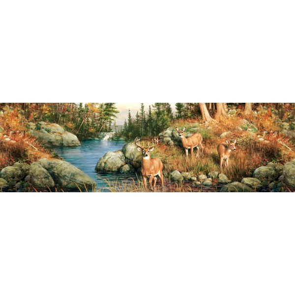 Buffalo Games Panoramic, Deer And Pines - 750pc Jigsaw Puzzle