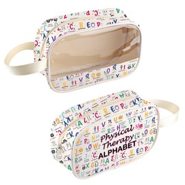 Physical Therapist Gift PT Thank You Gift Physical Therapy Alphabet Clear Cosmetic Bag for PTA Pediatric (Physical TherapyBagCA)