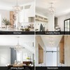 Uiimeces Small Crystal Chandelier, Modern Crystal Chandelier for Dining Room,