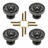 Wwxuanke 4pcs Knobs Flat Lion Head Knobs for Cabinets and