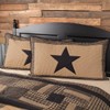 VHC Brands Primitive Bedding Black Check Star Sham, King