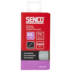 SENCO CZ16EAAR 1-3/8" 23 Gauge Pin Nails, Galvanized Finish 2,600 Count Pack