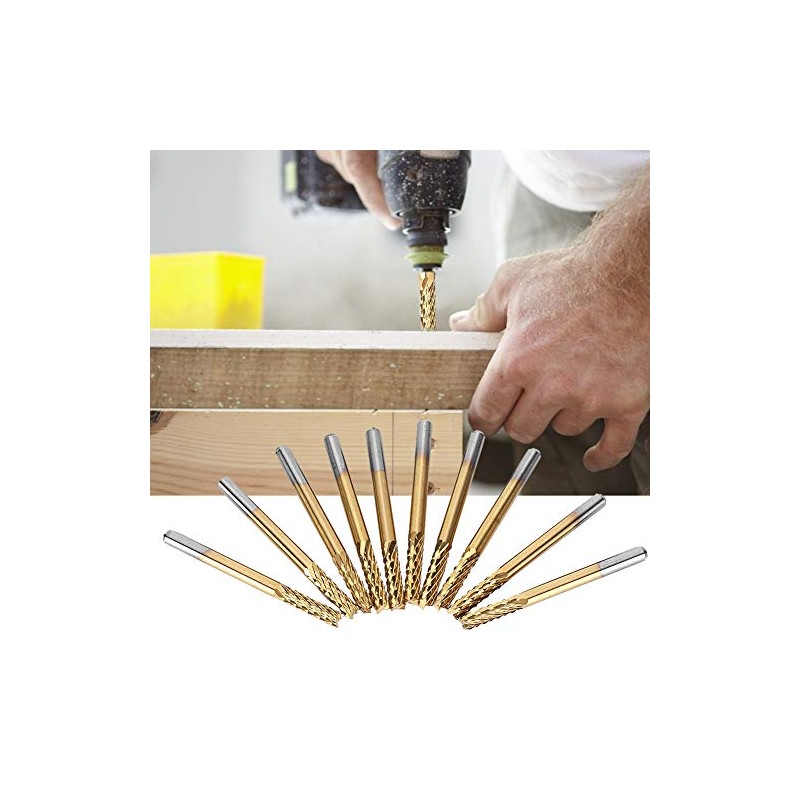 Carbide End Mills 1/8 Inch Screwed Shank Titanium Coated PCB