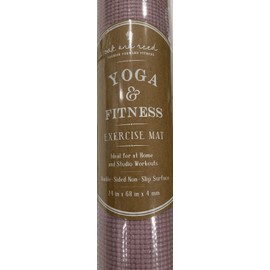 24" x 68" x 4mm Oak and Reed 4mm Yoga Mat - Medallion Mauve PVC:24 x 68 : Double-Sided, Non-Slip
