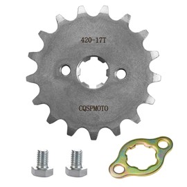 CQSPMOTO 420-17T 17mm Motorcycle Front Engine Sprocket Replacement for 50cc 70cc 90cc 110cc 125cc 140cc 160cc Lifan Loncin Lifan Zongshen Roketa Coolster Sunl Dirt Bike Chinese ATVs Go Kart Sprocket