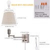 Bedside Wall Mount Light with Dimmable Switch and Outlet, Swing