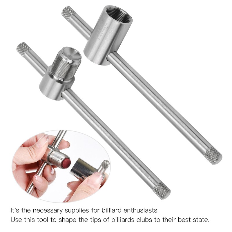 Stainless Steel Billiard Cue Tip Suppressor Tool Shaper for 11/14mm