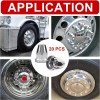 Cabtherlyn 33mm Lug Nut Covers Screw Onfor Semi Trucks, 33mm