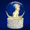 SIKORA SK09 Small Glass Decorative Snow Globe Unicorn White Gold
