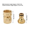 2PCS Water Hose Quick Connector Brass 3/4 Inch Male and