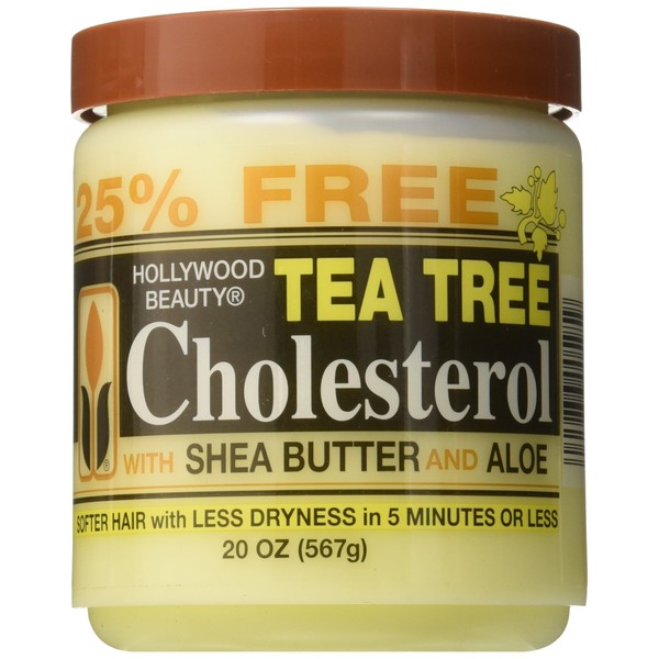 Hollywood Beauty Tea Tree Cholesterol With Shea Butter & Aloe, Green , 20 Oz