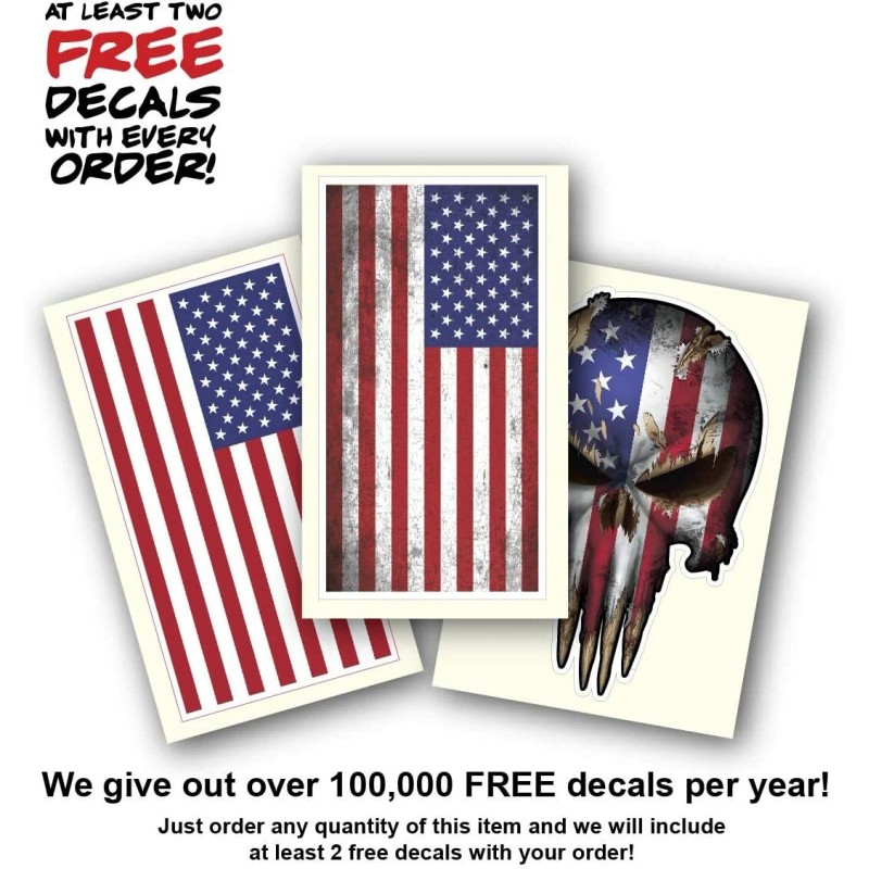 Decals by Haley 3X THIN RED LINE USA AMERICAN FLAG