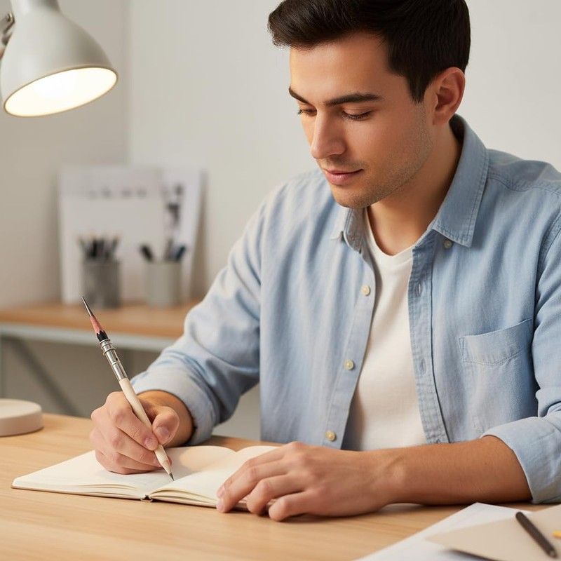 SPHTOEO Pencil Extender Set of 5 — Adjustable Wooden-Handle Lengthener