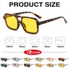 piscm Retro Square Aviator Sunglasses for Women Men 70s Tinted