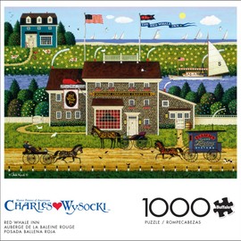 Buffalo Games - Charles Wysocki - Red Whale Inn - 1000 Piece Jigsaw Puzzle for Adults Challenging Puzzle Perfect for Game Nights - Finished Puzzle Size is 26.75 x 19.75