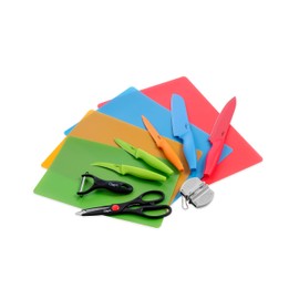 Ozeri Elite Chef 17-Piece Stainless Steel Knife & Cutting Mat Set, in Color