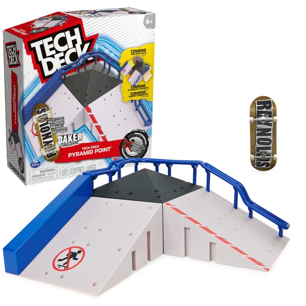 Tech Deck X-Connect Starter Set - Pyramid Point Ramp Set with Authentic Fingerboard and Accessories
