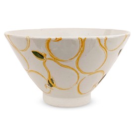 J-kitchens Shozan Kiln Rice Bowl, 4.3 inches (11 cm), Hasamiyaki, Made in Japan, Two Color, Pier, Yellow