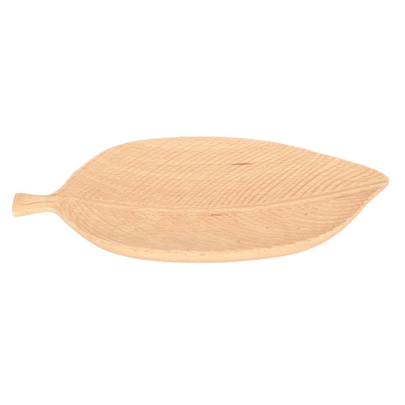Leaf Shape Wood Plate Storage Trays Tea Tray Dessert Dinner
