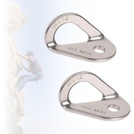 25KN Climbing Bolt Hanger - Stainless Steel Rock Climbing Anchor Bolt Outdoor Gear Rescue Hammock Installation, Fits for 10mm Bolt, 2PCS