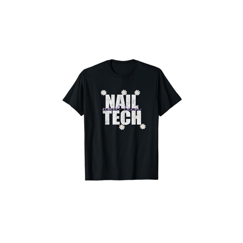 Vintage Nail Tech Flower Nail Tech T-Shirt