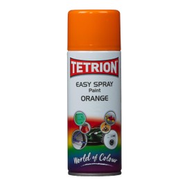 Tetrion Easy Spray Paint – Orange 400ml, Acrylic All-Purpose Spray for Wood, Metal, Plastic & More Quick-Dry, Easy to Use, Indoor & Outdoor Use, Smooth Finish