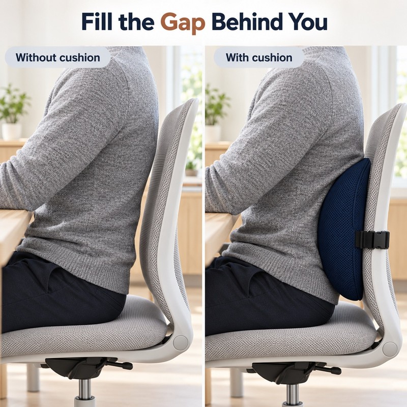 Lumbar Support Cushion for Office Chair & Car Seat –
