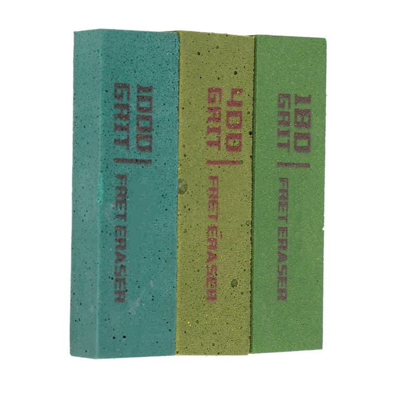 3pcs Guitar Fret Erasers Guitar Fret Polishing Abrasive Rubber Blocks