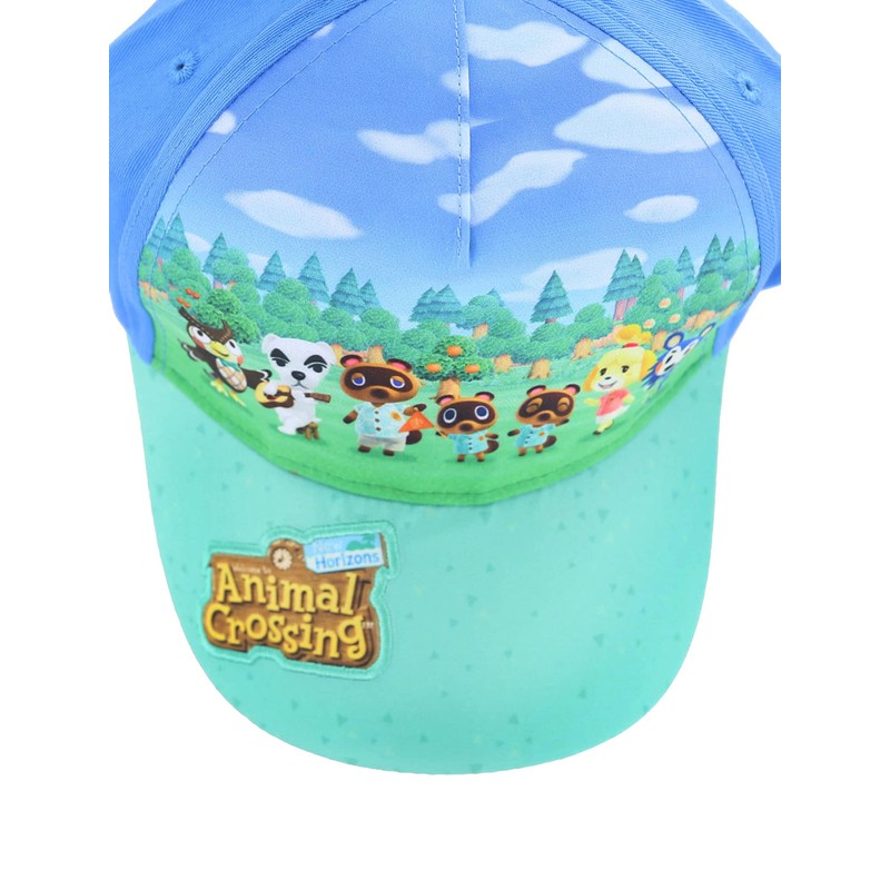 Animal Crossing Characters Snapback Hat Blue