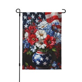 American Flag Garden Flag 12x18 Inch Double Sided Polyester Outdoor Flag For Patio Lawn Yard And Garden Decor