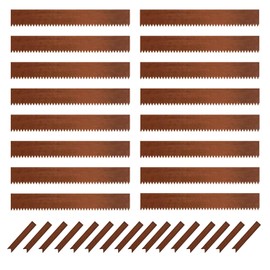 QVQE 16 Pack Cor-Ten Steel Landscape Edging with Rust Patina Finish, 40" L x 6" H Strips, 53FT Total Steel Lawn Edging for Lawn, Garden, Flowerbed