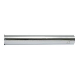 EZ-FLO 1-1/2 x 8 Inch 22-Gauge Steel Flanged Sink Tailpiece, Brass Plumbing Fitting, Chrome Finish, 35083