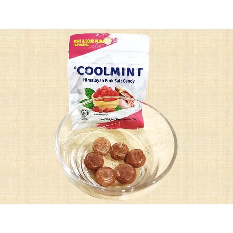 CoolMint himalayan pink salt sour plum flavored mint candy -
