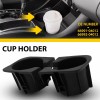Unbranded 2x Front Console Cup Holder Insert Liner Black Fit