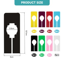 YqsIbth Wardrobe Dividers, 24Pcs Wardrobe Partition Board 8 Colors, Closet Rack Dividers Clothes Hanger Divider Rectangular Clothing Rack Size Dividers for Sorting Clothes Size