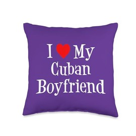 I Love My Cuban Boyfriend Throw Pillow