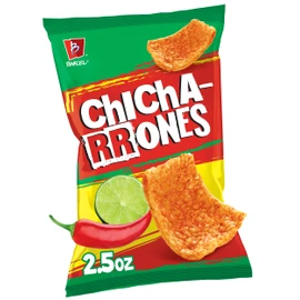 Barcel Chicharrones 12 ct, 2.5 oz Sharing Size Case, Chili Pepper & Lime Flavored Puffed Wheat Snack