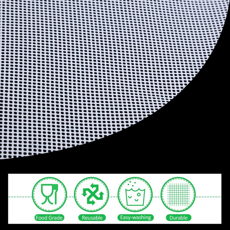 Blulu 4 Pcs 13 Inch Round Silicone Dehydrator Sheets Non