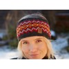 Pachamama Women Wool Ear Warmer Headband Fleece Lined Handknitted Shetland