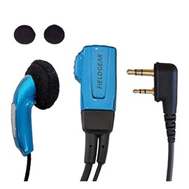 ICOM Compatible In-Cam Earphone Microphone for L-Type 2-Pin Specific Small Power Transceiver for IC-4120 IC-4120BT IC-4100 IC-4100D IC-4110 IC-4110D IC-4188D HM-177L HM-179L Compatible FIELD GEAR EV2LBL [Metallic Blue]